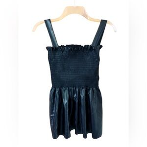 Faux Leather Black Women's peplum top size small